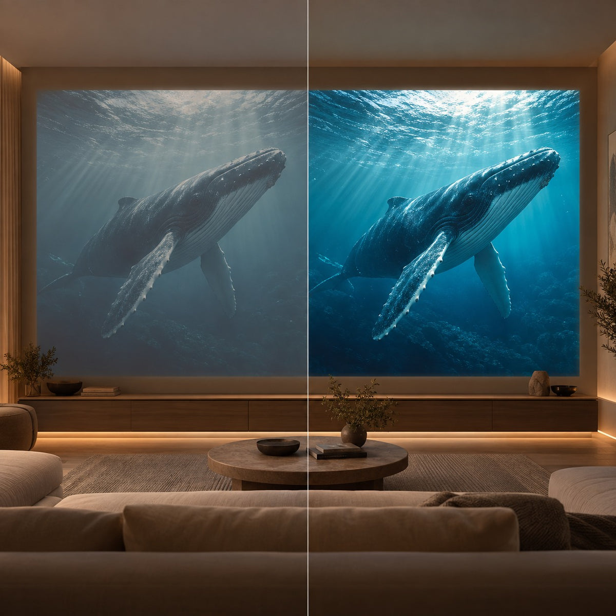 Projektorland Aura Laser – 4K UHD -yhteensopiva laserprojektori, 1100 ANSI-lumenia, natiivi Full HD