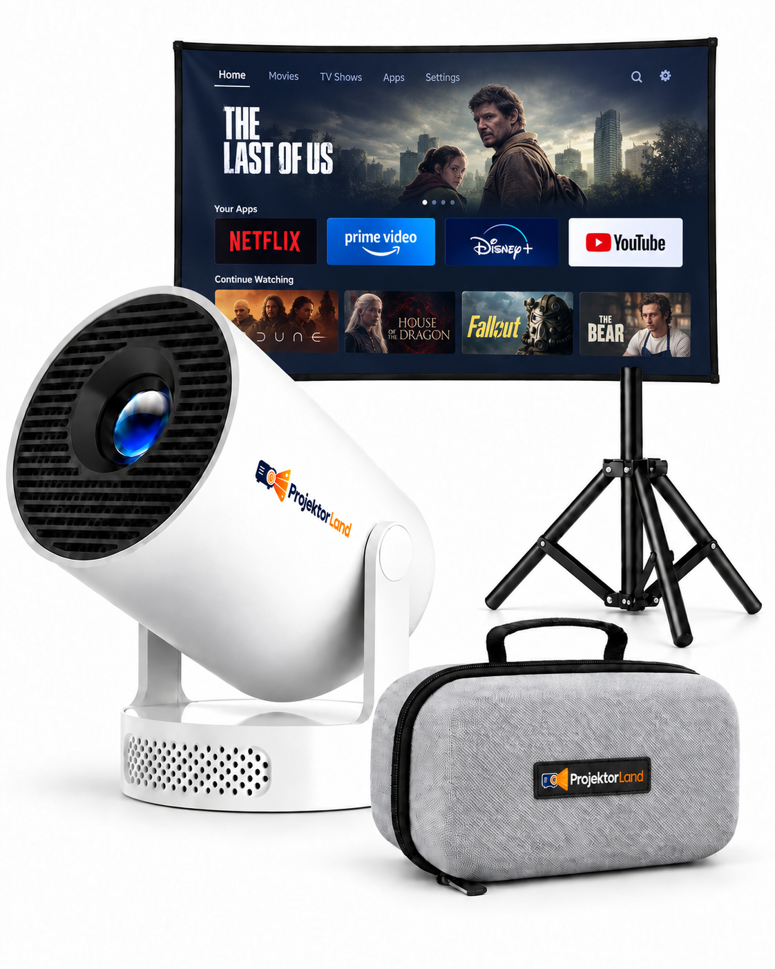 4K-yhteensopiva projektori, 330 ANSI-lumenia – Luma One, Wi-Fi 6 ja Bluetooth 5.0