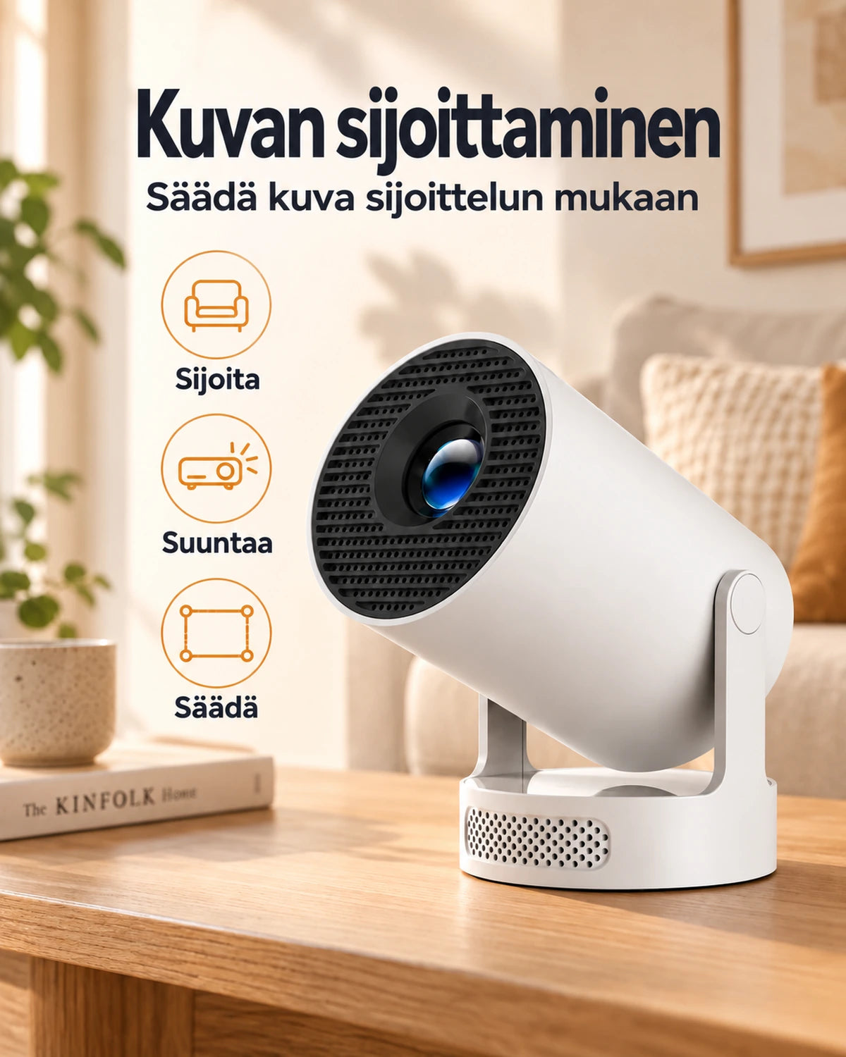 4K-yhteensopiva projektori, 330 ANSI-lumenia – Luma One, Wi-Fi 6 ja Bluetooth 5.0